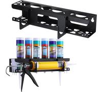 Générique Porte-rangement De Tube En Silicone, Rangement Pour Tubes De Calfeutrage, Support Mural Cartouche Silicone, Support Mural Pour Tube De Graisse, Rack De Rangement De Tube De Calfeutrage
