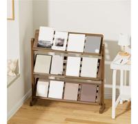 Générique Porte-revues sur Pied à Base en T, Finition Noyer - Rangement Polyvalent pour Salon, Bureau Maison(100X21.5X91cm)