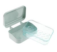Générique Porte-savonnette à Couvercle en Abs pour Salle de Bain, Support Pratique Drainage Rapide pour Savonnette et Éponge, Usage Solide et Fonction Filtrage d'eau