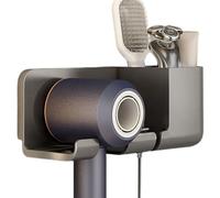 Générique Porte-Sèche-Cheveux - Support Mural Gain de Place - Support Sèche-Cheveux Pour Salle De Bain | Pour Salle De Bain Maison Coiffeuse Portes De Placard Mur Toilette Chevet Dortoir Salon