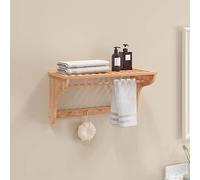 Générique Porte-Serviette 60x30x35 cm Bois Massif de Noyer,Accessoires de Salle de Bain,Porte-serviettes-350372