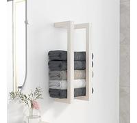 Générique Porte-Serviette Blanc 23x18x60 cm Bois de pin Massif,Maison & Jardin,Accessoires de Salle de Bain,Porte-Serviettes,Blanc,1.58KG,822393