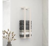 Générique Porte-Serviette Blanc 23x18x90 cm Bois de pin Massif Maison & Jardin Accessoires de Salle de Bain Porte-Serviettes (Poids 2.05KG)
