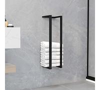 Générique Porte-Serviette Noir 12,5x12,5x60 cm Fer,Maison & Jardin, Accessoires de Salle de Bain, Porte-Serviettes, Noir (Poids 1.69KG)