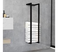 Générique Porte-Serviette Noir 25x20x95 cm Fer,Accessoires de Salle de Bain,Porte-serviettes-325918