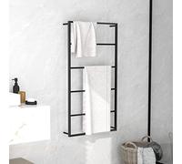 Générique Porte-Serviette Noir 60x10x116 cm Acier,Maison & Jardin,Accessoires de Salle de Bain,Porte-Serviettes,Noir,2.22 KG,336120