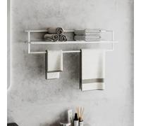 Générique Porte-Serviettes Blanc 95x25x22 cm Fer,Maison & Jardin, Accessoires de Salle de Bain, Porte-Serviettes, Blanc (Poids 2.19KG)