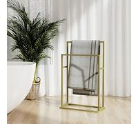 Générique Porte-Serviettes sur Pied Doré 48x24x78,5 cm Fer,Maison & Jardin, Accessoires de Salle de Bain, Porte-Serviettes, Or (Poids 2.13KG)