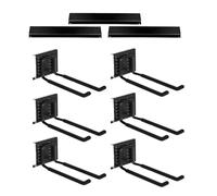 Générique Porte-Skis Mural - 86cm Système De Rangement Robuste, 6 Crochets Antidérapants | Support Vertical Pour Maison Hangar Sous-sol Plus Équipement De Sport D'Hiver Et Crochets Accessoires