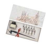 Générique Porte-stylo multifonctionnel avec plumes, porte-stylo à dessin Oblique rétro, Point d ' écriture anglais, écriture anglaise