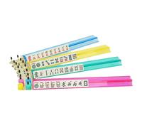 Générique Porte-tuiles de Mahjong | 4 Pièces Supports de Mahjong Américain avec Pousseur - Accessoires de Jeu Transparents de 47 cm Adaptés au Voyage, à la Table de Jeu, à la Notation et aux Joueurs