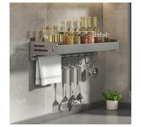 Générique Porte-ustensiles Mural pour épices et ustensiles - Organisateur Multifonctionnel pour épices et ustensiles de Cuisine avec Crochets, Plusieurs Tailles, étagère de Rangement en acie