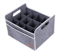 Générique Porte-vin en Feutre Épais pour 12 Bouteilles - Sac Fourre-Tout Portable Pliable avec Poignées, Séparateurs Amovibles, Boîte De Voyage pour Fêtes De Shopping, La Plage | pour Voyages, Fêtes