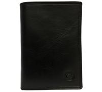 Générique Portefeuille 4 Volets Homme/Femme en Cuir de Vachette - Eléphant d'or - 22 Cartes, Pièce d'identité, Porte-Monnaie Zippé - Compact - S5659/noir