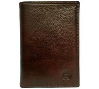 Générique Portefeuille 4 Volets Homme/Femme en Cuir de Vachette - Eléphant d'or - 22 Cartes, Pièce d'identité, Porte-Monnaie Zippé - Compact - S5659/marron