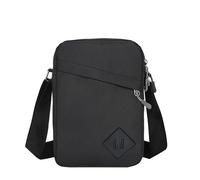 Générique Portefeuille Cuir Souple cartable d'affaires hommes et femmes universel petit sac carré épaule continuer Document sac sac à bandoulière Portefeuille De Carte De Pour (Black, One Size)