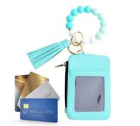 Générique Portefeuille de Bracelet en Perles - Pourse de Carte de Bracelet de Porte-clés en Glace, Porte-Chic | Sac de Carte Portable pour Femmes Party Travel Wedding Shopping Vacales Vainx