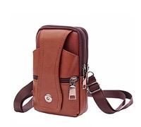 Générique Portefeuille Facile Large sac de ceinture pour hommes sac de ceinture de téléphone portable multifonctionnel Insert Organisateur De Main Pour Main Petits (Brown, One Size)
