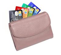 Générique Portefeuille Femme | Porte-Cartes en Cuir pour Femme avec Poches à Fermeture Éclair - Étui Porte-Cartes Résistant à l'eau Cadeau pour Épouse Sœur Copine Maman et Proches
