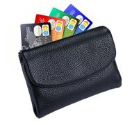 Générique Portefeuille Femme,Portefeuille de Voyage en Cuir avec Poches à Fermeture Éclair - Étui Porte-Cartes Résistant à l'eau Cadeau pour Épouse Sœur Copine Maman et Proches
