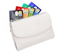 Générique Portefeuille Femme,Portefeuille de Voyage en Cuir avec Poches à Fermeture Éclair | Pochette Porte-Cartes Compacte Et Fine pour Maman, Épouse, Sœur, Petite Amie, Amies, Filles,