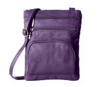 Générique Portefeuille Petit Facile Bag Head Layer Cowhide Shoulder Bag PU Leather Women's Bag Grands Cosmétiques Pour Organisateur De Femmes (Purple, One Size)