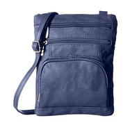 Générique Portefeuille Petit Facile Bag Head Layer Cowhide Shoulder Bag PU Leather Women's Bag Grands Cosmétiques Pour Organisateur De Femmes (Blue, One Size)