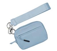 Générique Portefeuille pour Cartes - Nylon imperméable, étui pour Cartes | à fermeture éclair, sac compact à fermeture éclair avec dragonne | , organiseur d'argent, accès facile pour les