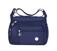Générique Portefeuilles Pour Concepteurs De Dédouanement Femmes en nylon sacs femmes Crossbody sac Porte-cartes De Crédit Pour Étui De Téléphone Coller Avec Prise (Dark Blue, L)