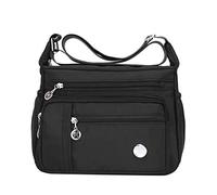 Générique Portefeuilles Pour Concepteurs De Dédouanement Femmes en nylon sacs femmes Crossbody sac Porte-cartes De Crédit Pour Étui De Téléphone Coller Avec Prise (Black, S)