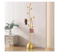 Générique PortemanteauPorte-Manteau sur Pied, cintres en métal pour écharpes, Porte-Manteau Simple, Porte-Manteau élégant avec Base Ronde Stable pour Le Salon, la Chambre à Coucher, doré