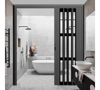 Générique Portes Pliantes TéLescopiques Porte AccordéOn Interieur Facile à Nettoyer Rail SupéRieur en Alliage D'Aluminium éPaissi avec Poulie pour Salon Cuisin,2,80 * 195cm/31.5 * 76.8in