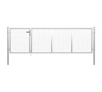 Générique Portillon Acier 350x75 cm Argenté,Quincaillerie, Clôtures & barrières, Portillons, Argent (Poids 26.65KG)