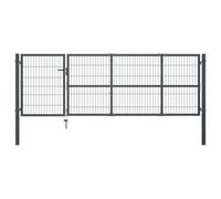 Générique Portillon avec poteaux Acier 350 x 100 cm Anthracite,Clôtures & barrières,Portillons-144399