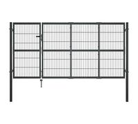 Générique Portillon avec poteaux Acier 350 x 120 cm Anthracite,Clôtures & barrières,Portillons-144400
