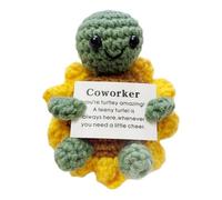 Générique Positive Crochet Turtle, Support Crochet Turtle, 3.94in Plush Motivational Toy, Soft Cuddly Animal, Thoughtful GIF for Boys, Friends, Birthdays, Graduations, Nurses, Teachers