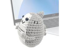 Générique Positive Knitting Animals Emotion Encourage Knitted Shark Toy for