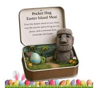 Générique Positive Plush Doll - Cute Mini Easter Toy, Pocket Size Gift with Message Card for Loved, Soft Stuffed Plush for Home Desk Display, Encouragement Doll for Easter Holiday Baskets