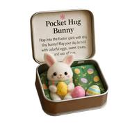Générique Positive Plush Doll - Cute Mini Easter Toy, Pocket Size Gift with Message Card for Loved, Soft Stuffed Plush for Home Desk Display, Encouragement Doll for Easter Holiday Baskets