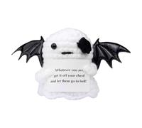 Générique Positive Support Crochet, Halloween Inspiring Ghost, Motivational Things, Handmade Emotion Toys, Desk Decorations for Mental Health Encouragement in School Dorm Or Gift, 5.12x2.56 inches