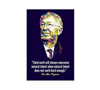 Générique Poster Alex Ferguson Football Football avec citation de motivation Poster sur toile sans cadre 30 x 45 cm
