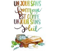 Générique poster-citation fromage un jour sans fromage est comme un jour sans soleil-décoration murale-vintage-format A3-design restro-humour-42x29,7cm-sans cadre