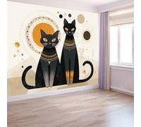 Générique Poster Mural 3D Bohême 200 X 140 Cm Mystère Animaux Chat Papier Peint Panoramique Noirtapisserie Photo Peinture Murale Pour Salon Chambre À Coucher - Moderne Décoration Poster Tableaux