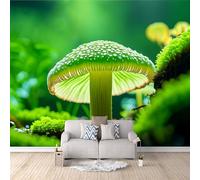 Générique Poster mural chambre Champignons naturels, Papier peint Forêt enchantée 450x315cm Fond mural complet fresque murale moderne art murale 3D salon chambre enfant décoration facile à poser
