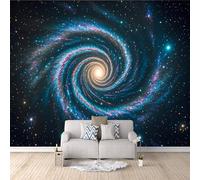 Générique Poster mural chambre Galaxie spatiale, Papier peint Univers Nébuleuse 450x315cm Fond mural complet fresque murale moderne art murale 3D salon chambre enfant décoration facile à poser
