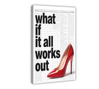 Générique Poster sur toile avec citations inspirantes « What If It All Works Out » (11) 20 x 30 cm