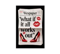 Générique Poster sur toile avec citations inspirantes « What If It All Works Out » (8) sans cadre 40 x 60 cm