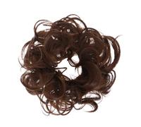 Générique Postiche pour Chignon Décoiffé en Fibre Haute Température Marron, Extension Cheveux pour Queue de Cheval, Ajoute Volume et Texture Naturelle