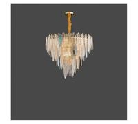 Générique Postmodern Luxury Light Fixture For Living Room Creative Colored Art Glass For Dining Room Master Bedroom Lighting(Warm light,D blue D60X55CM)