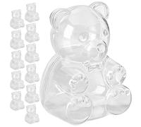 Générique Pot à Bonbons Mignon - 12 Pièces Bouteille Pour Bonbons Gélifiés | Récipient Transparent avec Couvercle - Pour Café Sucre Chocolat Garde-Manger Cuisine Mariage Fête